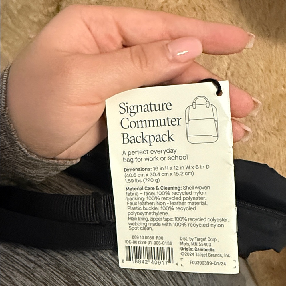 Black Backpack for Men - Picture 3 of 7